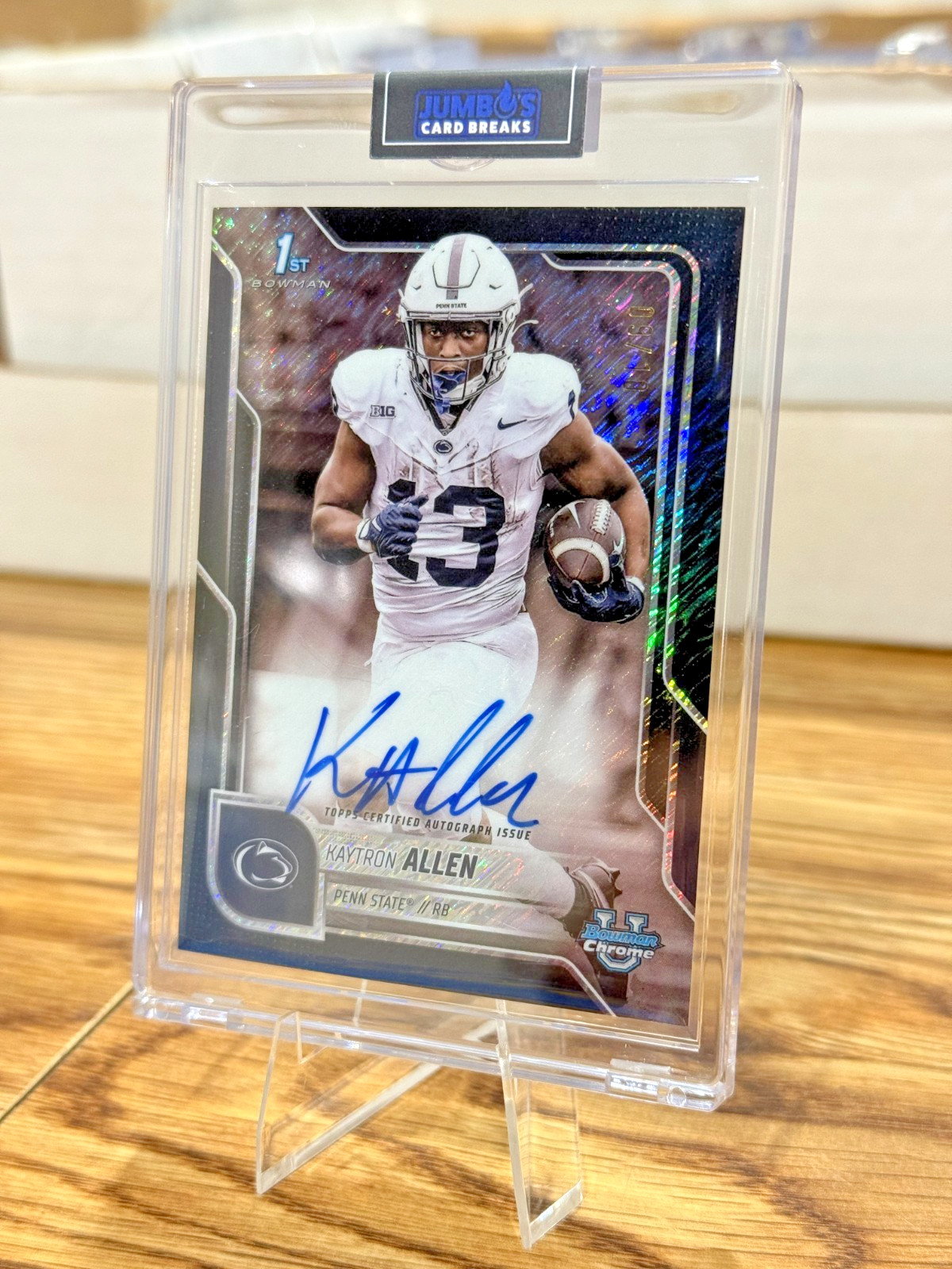 2025 Bowman Chrome U Kaytron Allen 1st On Card Auto Black Shimmer /10 Penn State