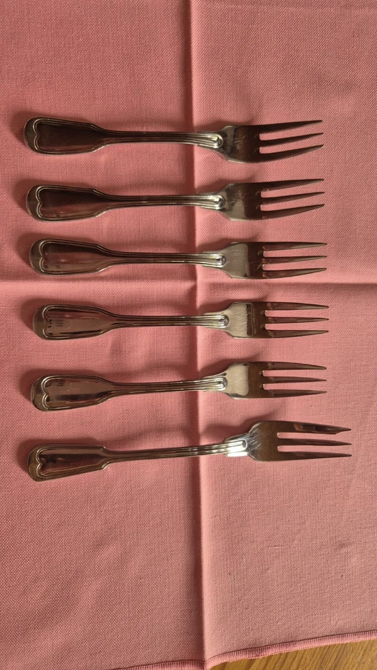 BSF Augsburger  Faden Kuchengabeln Edelstahl 18/8, 6 Stück