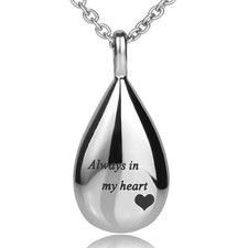 Ash Necklace for Human Ashes Urn Jewelry for Women Men Refillable stainless ...