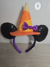 2020 Disney Parks Minnie Mouse Halloween Candy Corn Witch Hat Ears Headband