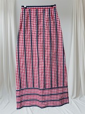 Vintage 1960/70s David Crystal Maxi Skirt Red White Blue Women  s Sz 2XS W-24  