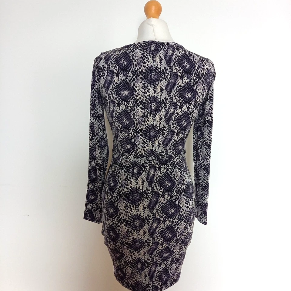 H&M UK 10 Grey Snakeskin Print Bodycon Mini Dress BNWT - Image 3 of 4