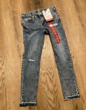 NWT Member s Mark Girls Skinny Jeans Size 7/8 M Distressed Stretch Adjustable
