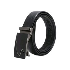 Herrengürtel Leder Ratschengürtel Automatik Gürtel 90-120cm Kürzbar Neu Schwarz 