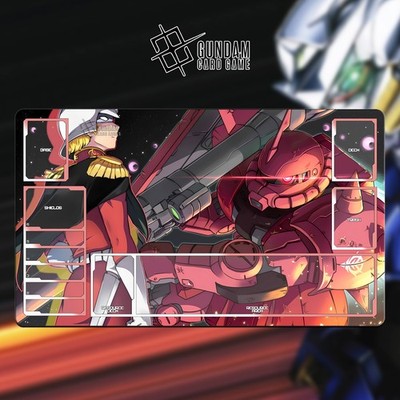 Gundam TCG Spielmatte 24x14'' (60*35cm) | Char Aznable - genähte Kanten
