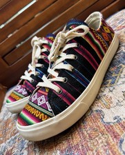 Inkkas Original Low Top Aztec Geometric Woven Fabric Sneakers Shoes Size W10 M8