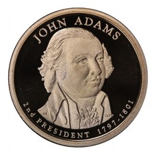 2007 -S John Adams Presidential Proof Dollar Gem Deep Cameo US Coin