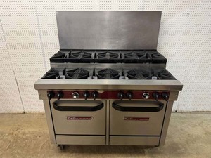 Used 48" Southbend X448EE 8 Burner Range w/ (2) Space Saver Ovens, Natural Gas