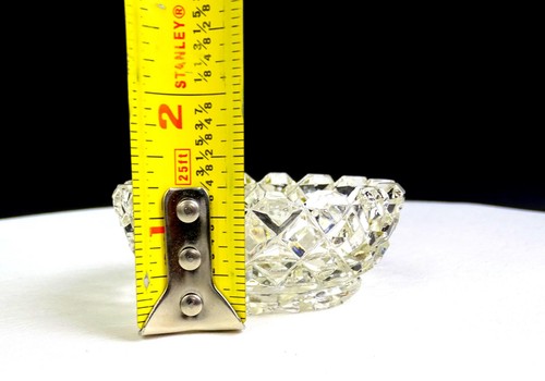Brilliant Cut Crystal Clear Diamond Cut 2 7/8" Open Oval Salt Dip 1900-1916 - Picture 7 of 9