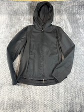 Champion C9 Athletic Jacket Women Small Black Hooded Fleece Lined Outdoor Zip Up