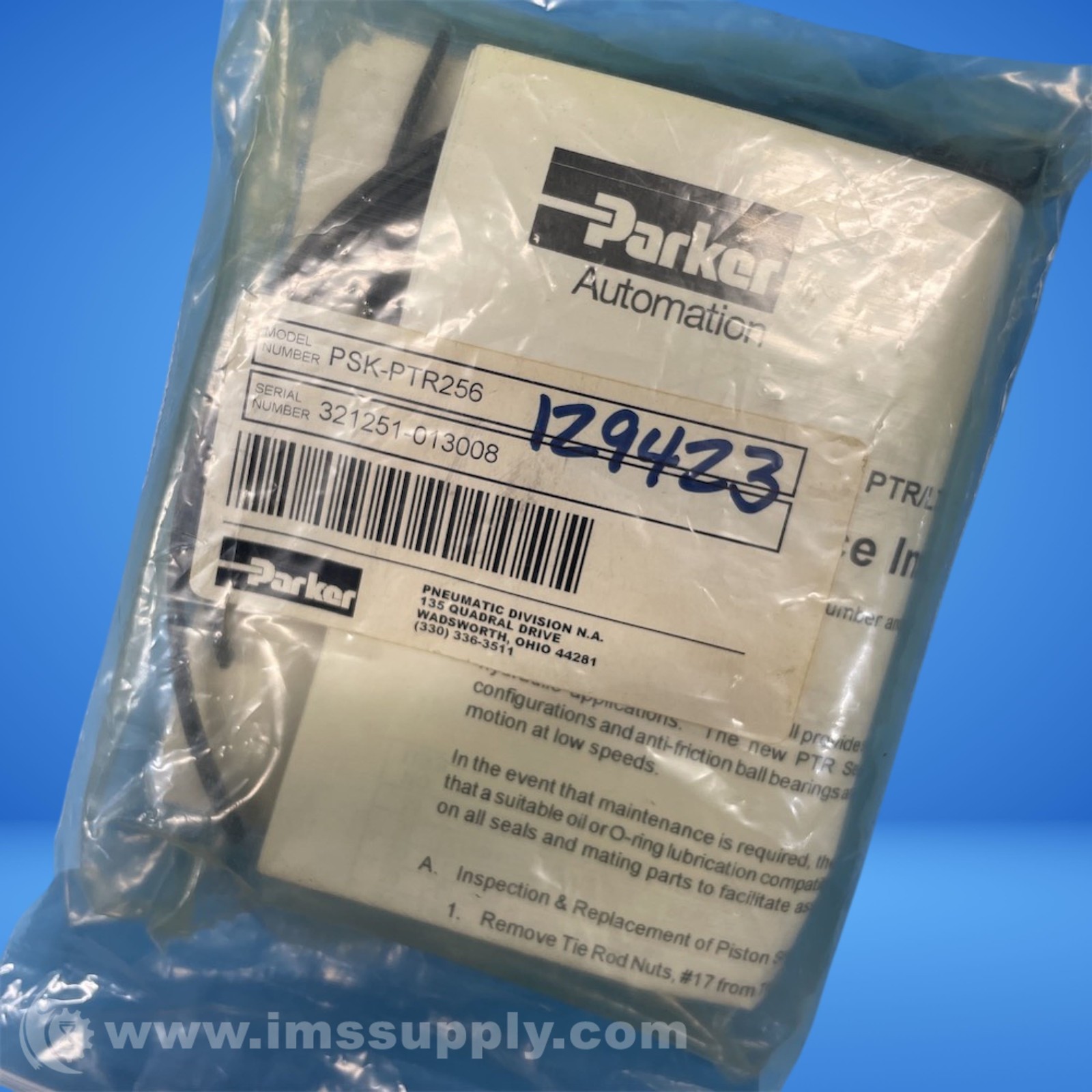 Parker PSK-PTR256 Rebuild Kit FNOB