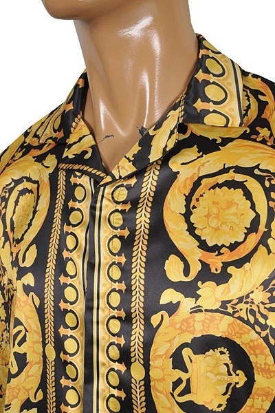 Hombre Versace Camisa y Conjunto Corto Seda Estampado Barroco Talla XL Foto 4 de 4