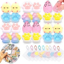 Taba Squishy Pack   24 Pack Taba Squishies with 50 Stickers, Easter Squishy T...