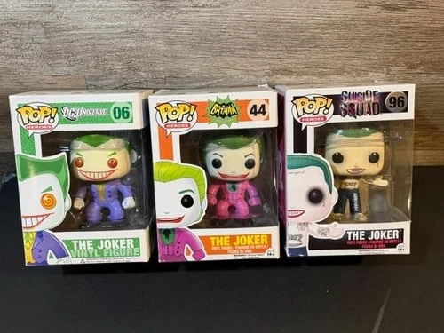 Funko Pop DC Batman The Joker Lot Of 3, Joker #06, Joker #44 and Joker #96