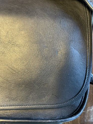 Coach Vintage Patricia's Legacy Crossbody Saddle Flap Bag 9951 Black Leather - Picture 4 of 13
