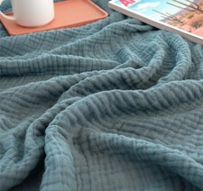 100 Organic Cotton 50x60 Muslin Blankets For Adults Women Couch Prewashed Pla
