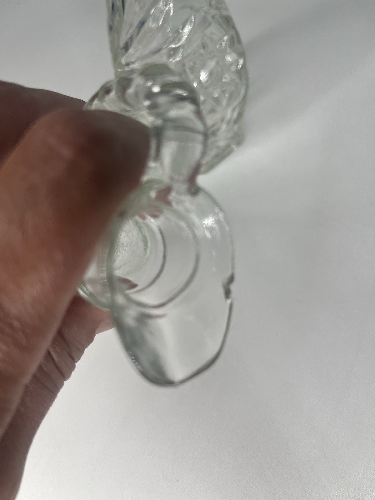 Anchor Hocking Early American Cruet Oil Vinegar Dressing Pres Cut SET 2 VTG