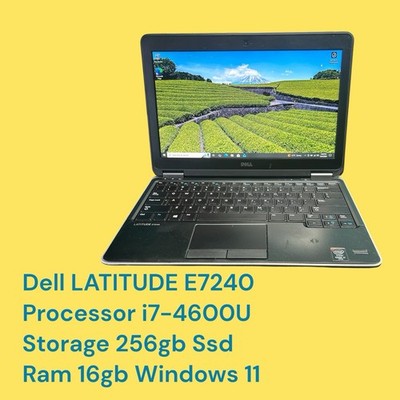 Dell LATITUDE E7240 Processor i7-4600U Storage 256gb Ssd Ram 16gb Windows 11
