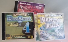 Counrty And Bluegrass Karaoke CDs, Set Of 3