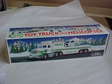Hess 1995 Toy Truck and Helicopter Collectible