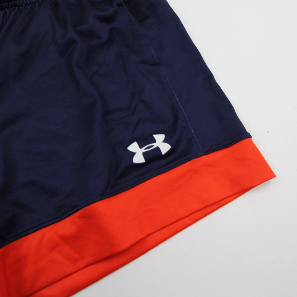 Auburn Tigers Under Armour Practice Shorts Men's Navy/Orange Used - Image 2 of 4