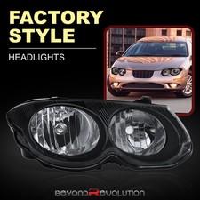 For 1999-2004 Chrysler 300m Black Oe Style Clear Headlights Headlamps Set Lhrh