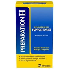 PREPARATION H SUPPOSITORY 24 CT