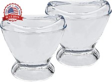 2 Pcs Glass Eye Wash Cup Clear Eye Flush Cup Portable Eye Washing Kit for Eye Ri