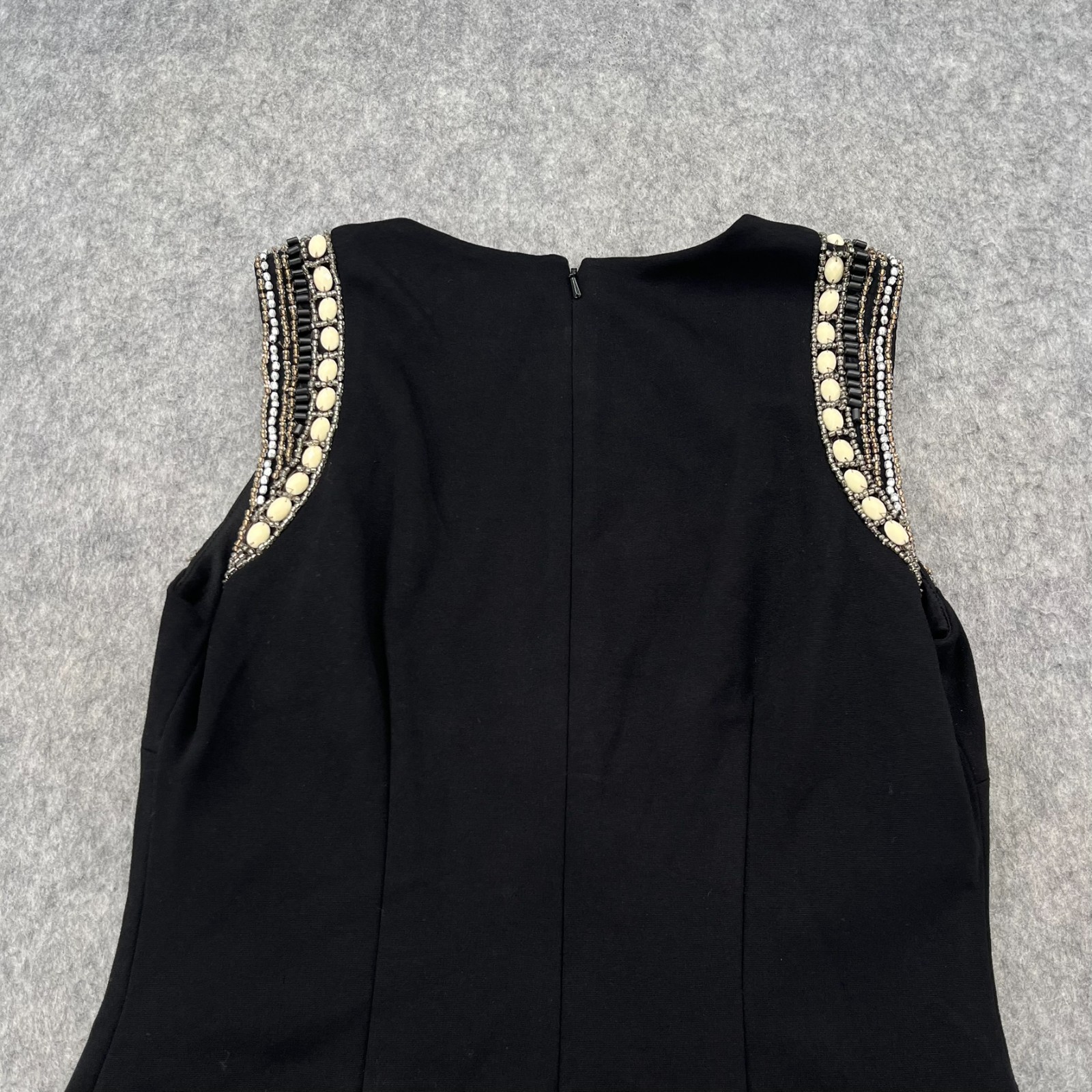 Vintage Cache Solid Black Knit Beaded Embellished… - image 11