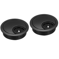 2 Pcs Desk Grommet 2 Inch,Zinc Alloy Desk Hole Cover,50mm,Black