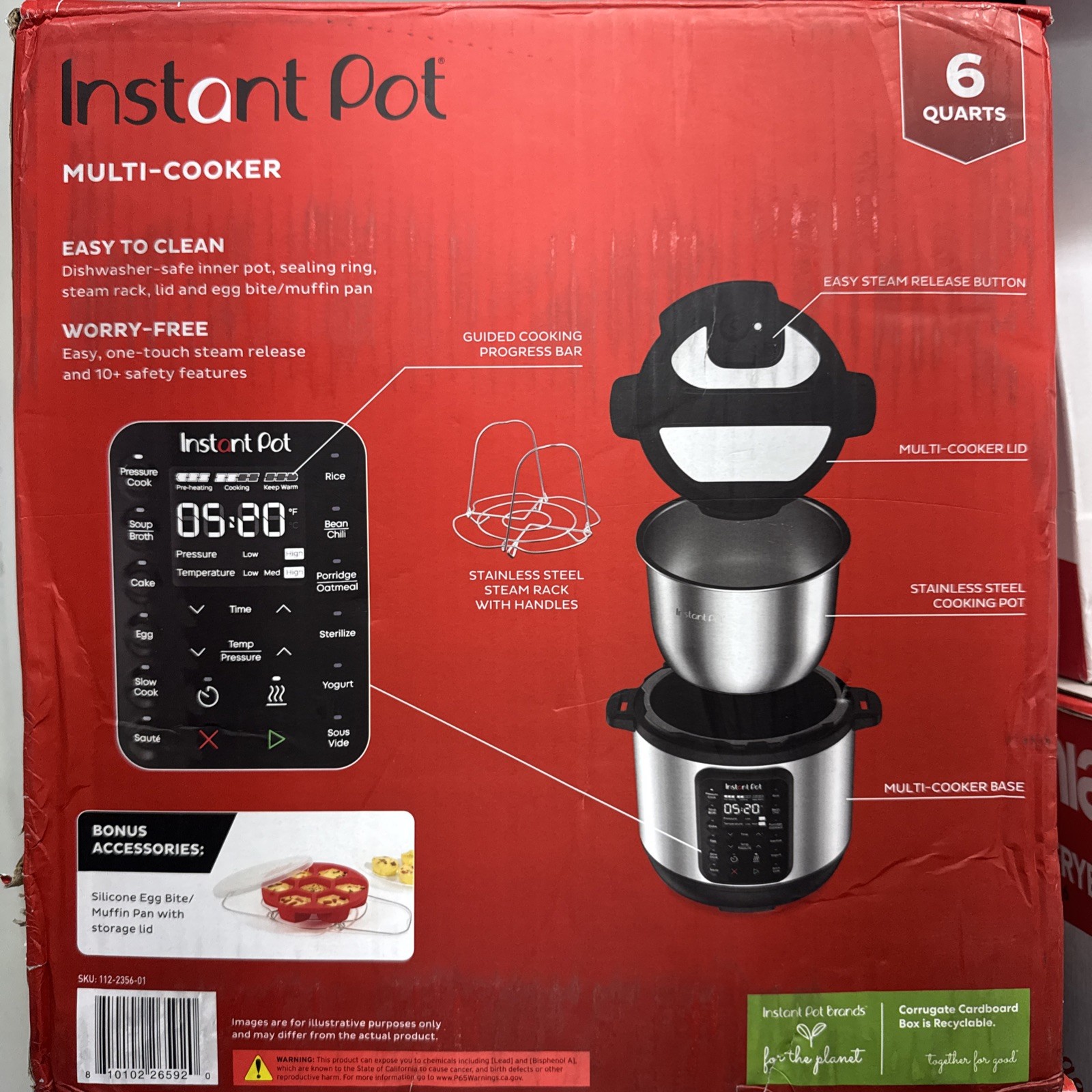 Rice Cooker Black 6qt 9-in-1 Pressure Bundle Multi
