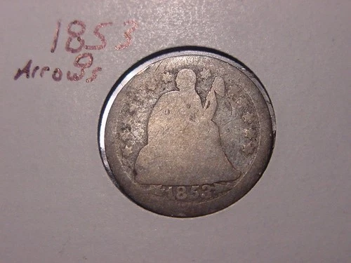 1853-O Seated Liberty Dime — photo from the most recent tracked eBay sale