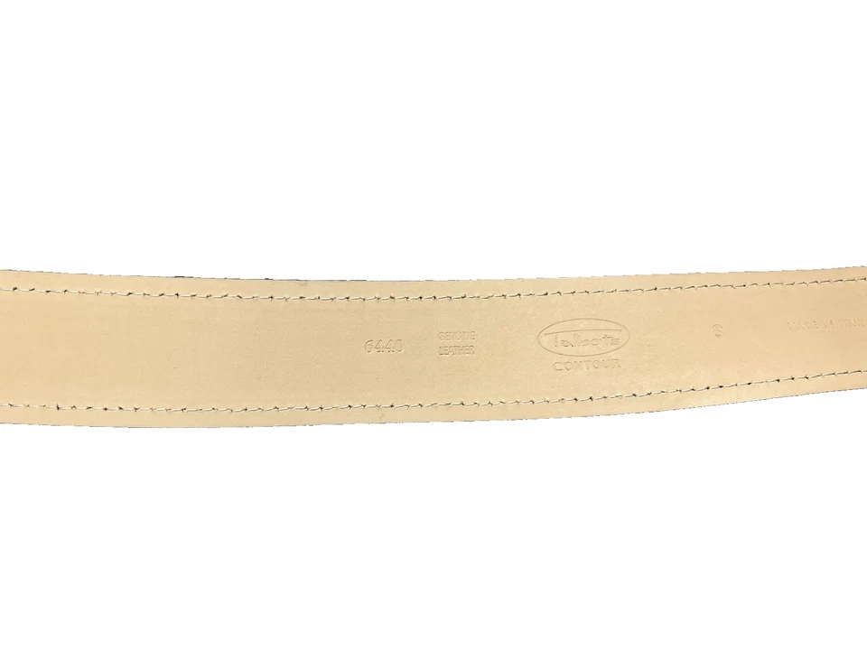 Cinturón de cadera Talbots Italia cuero guijarro negro contorneado talla S nuevo sin etiquetas boho Foto 3 de 4