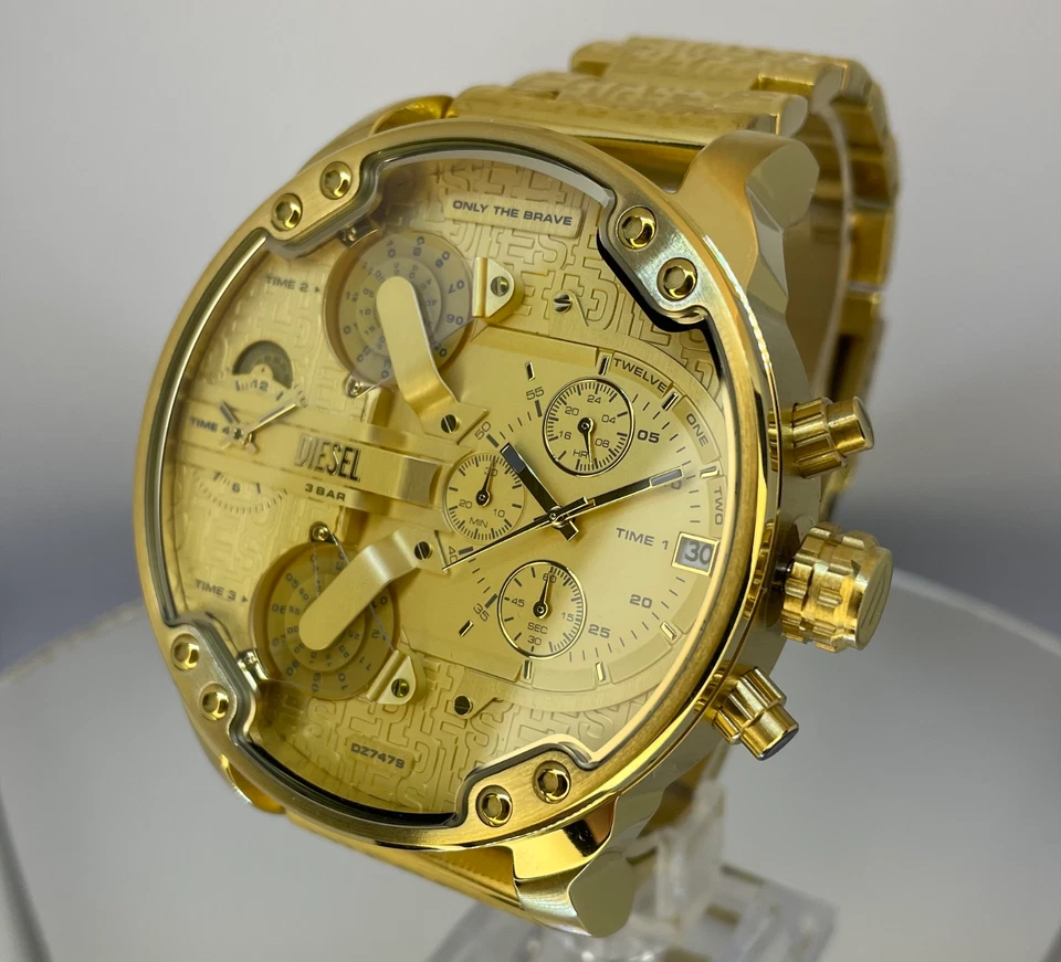 Nuevo reloj Mr. Daddy 2.0 2025 cronógrafo tono dorado acero inoxidable DZ7479 Foto 2 de 4