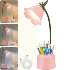 LED Flower Desk Lamp Cordless Table Light Desk Lamp for Children 3 Color Modes