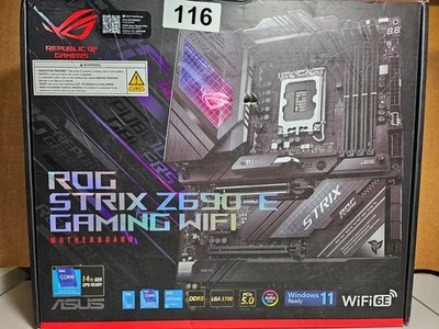 ASUS ROG Strix Z690-E Gaming Wi-Fi 6E LGA1700 DDR5 ATX Motherboard Sealed