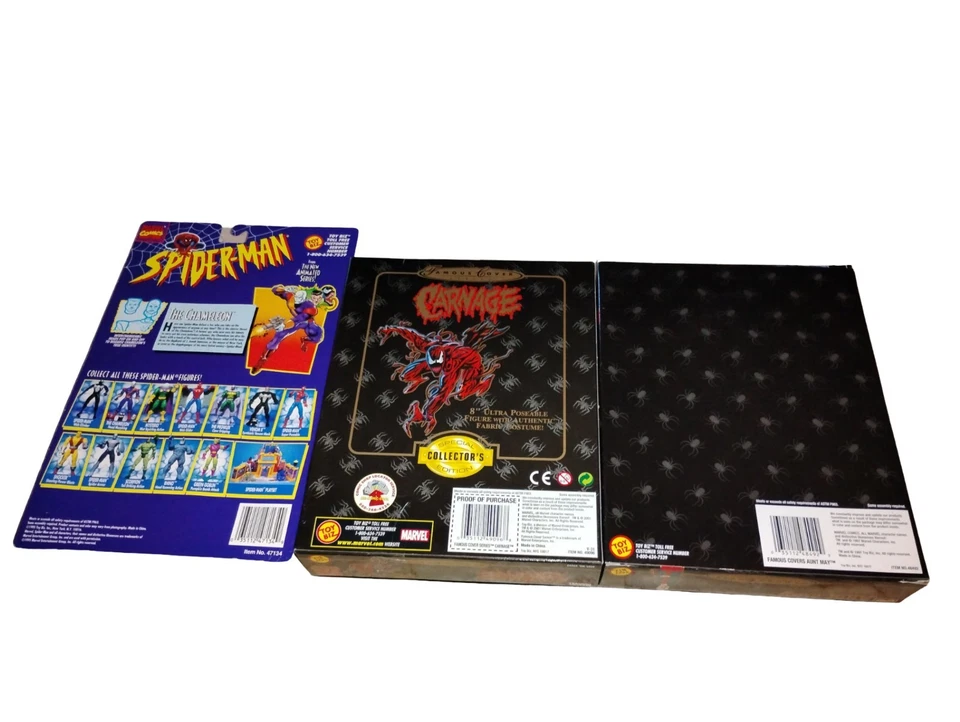 NUEVO Carnage Marvel Famous Cover Amazing Spiderman 361 Figura SELLADA 8" Juguete 2001 Foto 4 de 4