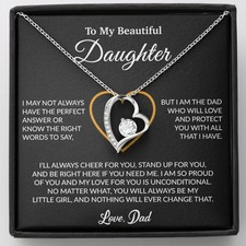 To My Daughter Necklace, Gift for Daughter from Dad, Daughter Father Necklace