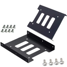 SSD HDD Holder 2.5 to 3.5 Mounting Bracket Hard Drive Adapter 2 Pack Black