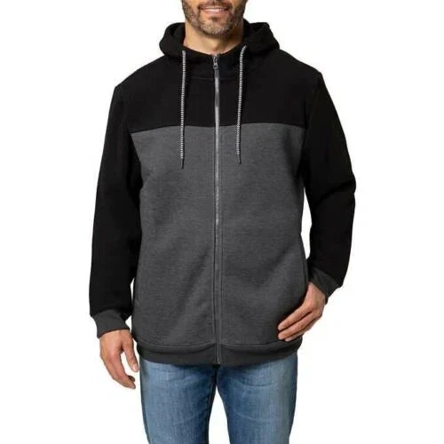 VOYAGER Men's Full Zip Hoodie Black XL