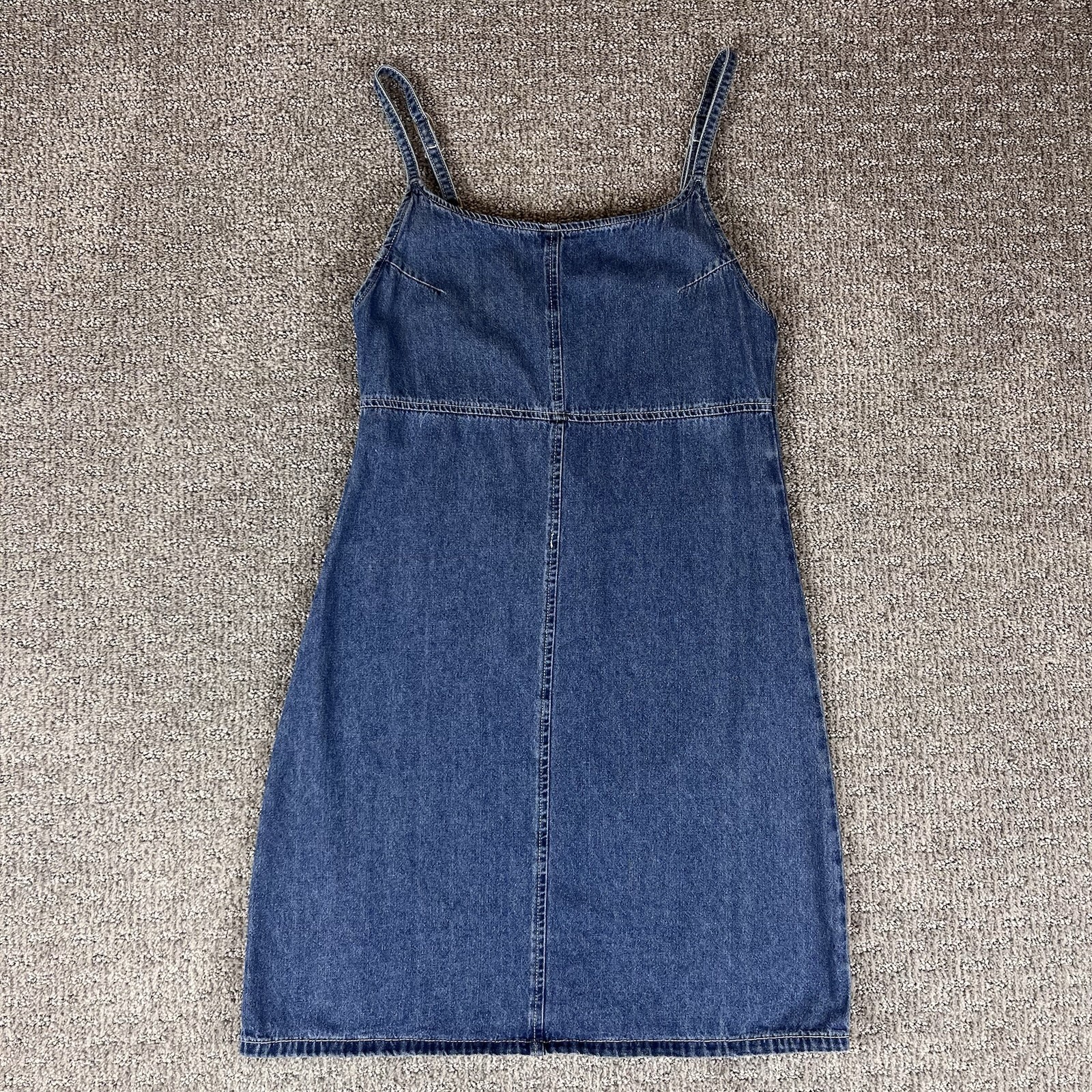 Wild Honey Dress Womens Medium Denim Mini Y2K Sundress Retro Blue