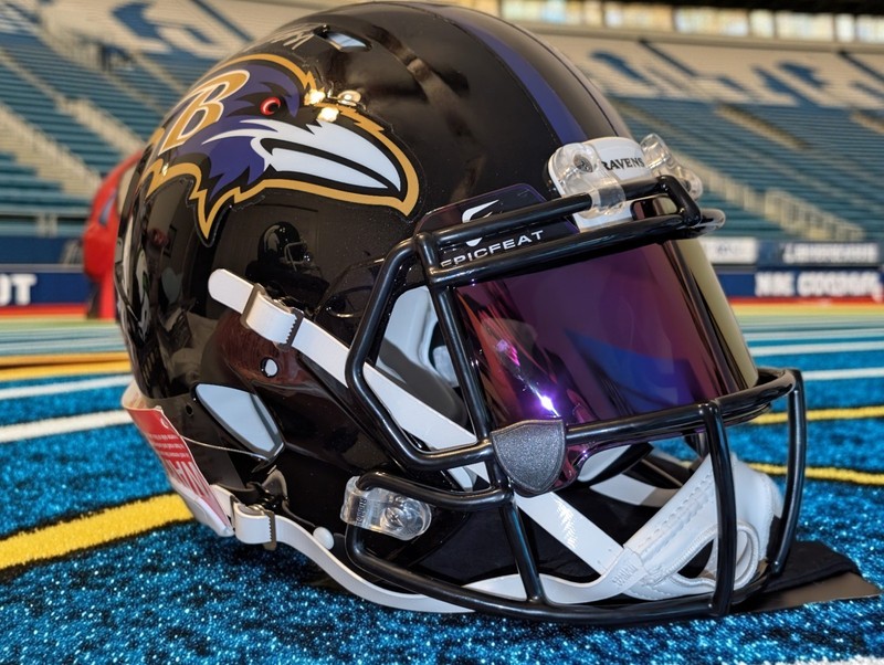 Anquan Boldin Signed Ravens Full Size Authentic Helmet Fanatics Under Wraps Pack