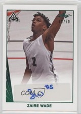 2021-22 Leaf Memories 1990 Base Auto Green 18/50 Zaire Wade #BA-ZW1 Auto 0n9u