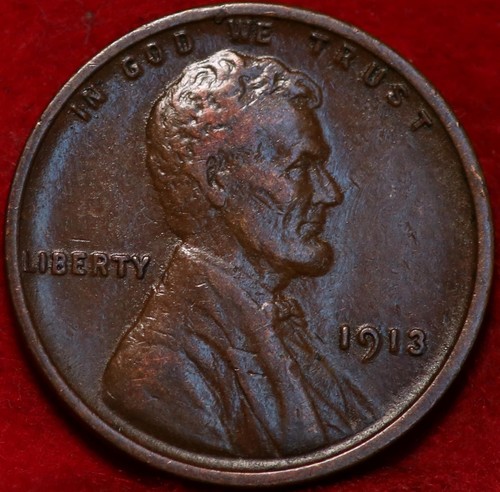 1913 Philadelphia Mint Copper Lincoln Wheat Cent - 第 1/2 張圖片