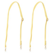 2 Pcs 51 Inch Leather Purse Handle Strap  Adjustable Length Strap Yellow