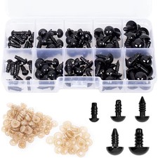 Safety Eyes Black Plastic 150pcs Doll Crochet with Washers for