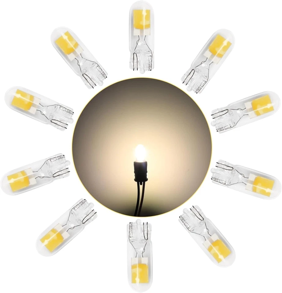 10 Pack T10 LED Bulbs Neutral White 3500K 12V DC Interior Exterior Lights - Image 3 of 4