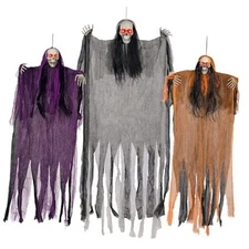 Halloween Decorations Outdoor,3 Pack Halloween Hanging Skeleton Ghosts with 