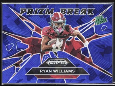 2025 Panini Prizm Draft Ryan Williams Prizm Break Blue Ice Prospect 149/149