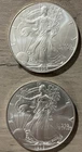 (2) 1996  AMERICAN SILVER EAGLES 1 OZ .999 FINE SILVER